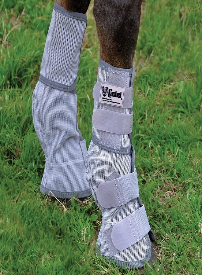 Cashel Crusader Horse Leg Guard Fly Boots 3, Grey, Mini Pony, (CASC-LG3) - Image 2